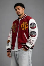 Buy Andrews Golden Eagles NC Exclusive Maroon Wool Varsity Jacket