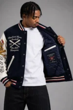 Buy Cleveland Bears Buckets Breed Exclusive Navy Wool Varsity Jacket