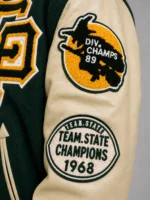 Buy Cleveland Football Pumpkins Exclusive Green Varsity Jacket