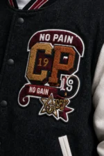 CP Champion No Pain No Gain Exclusive Black Varsity Jacket For Sale