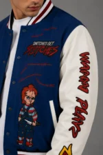 Chucky Exclusive Blue Wool Varsity Graphic Back Patches
