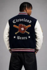 Cleveland Bears Buckets Breed Exclusive Navy Wool Varsity Jacket For Sale