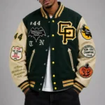 Cleveland Football Pumpkins Exclusive Green Wool Varsity Jacket