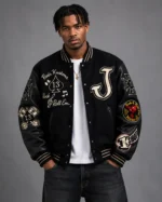 Jukeboxes Rods Kustoms Exclusive Black Wool Varsity Jacket Patch