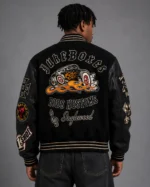 Jukeboxes Rods Kustoms Exclusive Black Wool Varsity Jacket Patch For Sale