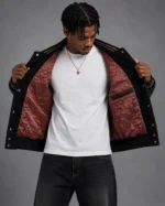 Jukeboxes Rods Kustoms Exclusive Black Wool Varsity Jacket Patch On Sale
