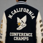 N.California Conference Champs Exclusive Navy Varsity Jacket On SALE