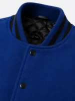 Royal Blue Wool Leather Varsity Jacket