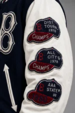 Shop Cleveland Bears Buckets Breed Exclusive Navy Wool Varsity Jacket