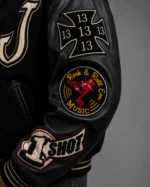 Shop Jukeboxes Rods Kustoms Exclusive Black Wool Varsity Jacket Patch