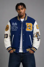 UCLA Bruins Basketball Exclusive Blue Wool Varsity Jacket Patch