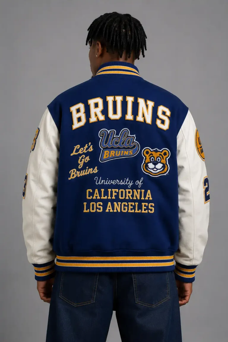 UCLA Bruins Basketball Exclusive Blue Wool Varsity Jacket Patch For Sale
