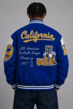 UCLA California All American Exclusive Blue Wool Varsity Jacket For Sale