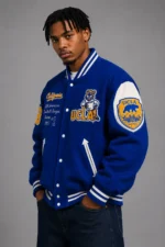 UCLA California All American Exclusive Blue Wool Varsity Jacket On Sale