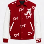 Alabama Crimson Tide Red and White Wool Varsity Jacket