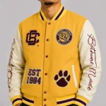 Bethune-Cookman Wildcats Mustard Varsity Yellow and White Jacket