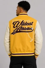 Bethune-Cookman Wildcats Mustard Varsity Yellow and White Jacket For Sale
