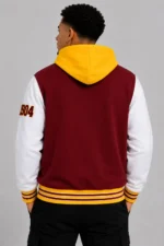 Bethune-Cookman Wildcats Varsity Maroon and White Fleece Jacket On Sale
