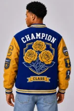 Buy Champion 1972 Exclusive Varsity Jacket Royal Blue Gold