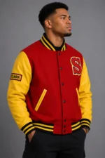 Buy Clark Kent Smallville Red and Yellow Varsity Letterman Jacket