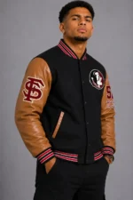Buy Florida State Seminoles Black and Brown Varsity Jacket