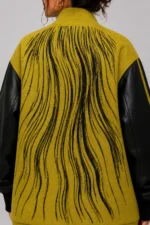 Buy Wool Black Leather Oversized Letterman Varsity Jacket