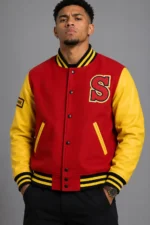 Clark Kent Smallville Red and Yellow Varsity Letterman Jacket