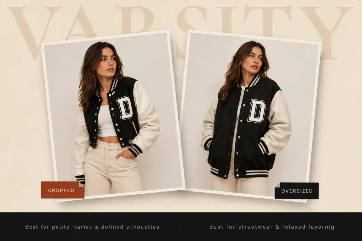 Cropped vs Oversized Which Varsity Jacket Should You Choose