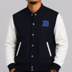 Duke Blue Devils Black and White Varsity Jacket