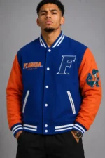 Florida Gators Letterman Royal Blue Orange Varsity Jacket