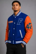 Florida Gators Letterman Royal Blue Orange Varsity Jacket On Sale