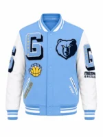 Memphis Grizzlies Blue and White Varsity Letterman Jacket