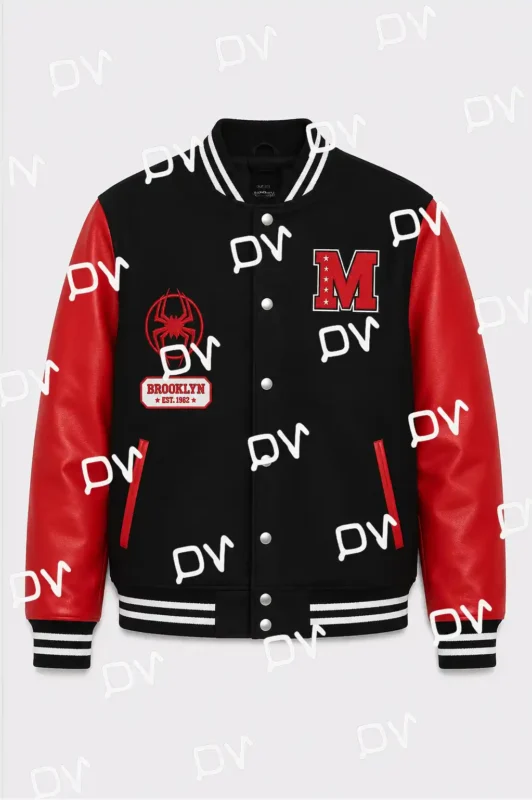 Miles Morales Spider-Man Across the Spider-Verse Varsity Jacket