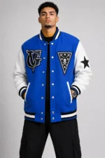 Nipsey Hussle Blue and White Varsity Letterman Jacket