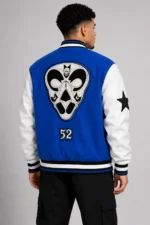 Nipsey Hussle Blue and White Varsity Letterman Jacket For Sale