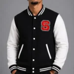 North Carolina State Wolfpack Wool Varsity Jacket Black