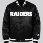 Oakland Raiders Satin Varsity Jacket