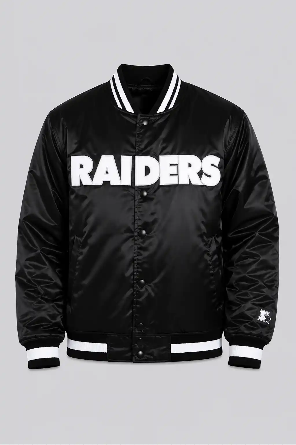 Oakland Raiders Satin Varsity Jacket Oakland Raiders Satin Varsity Jacket