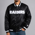 Oakland Raiders Satin Varsity Jacket