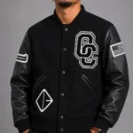 Opening Ceremony OC Black Letterman Jacket