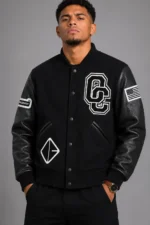 Opening Ceremony OC Black Letterman Jacket