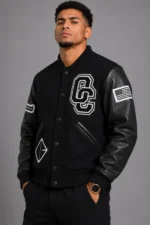 Opening Ceremony OC Black Letterman Jacket On Sale