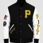 Pittsburgh Pirates White and Black Letterman Jacket