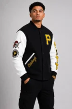 Pittsburgh Pirates White and Black Letterman Jacket On Sale