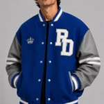 Royal Division RD Chenille Wool Leather Sleeve Letterman Varsity Jacket