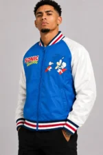 SEGA Sonic The Hedgehog Blue and White Jacket On Sale