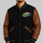 Seinfeld Crew Black and Brown Varsity Jacket