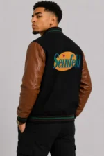 Seinfeld Crew Black and Brown Varsity Jacket On Sale