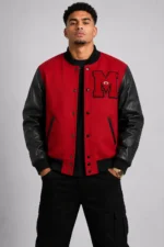 Solflare Black and White Letterman Jacket