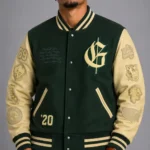 The Accolade G Eazy Green Baseball Varsity Jacket
